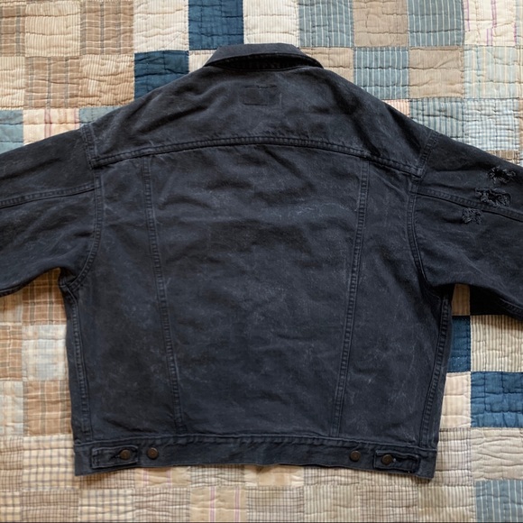 Vintage 1980s Levi’s Black Acid Wash Denim Jacket - Picture 7 of 8